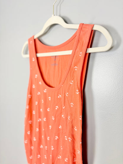 L - Old Navy Creamsicle Anchors Fitted Tank