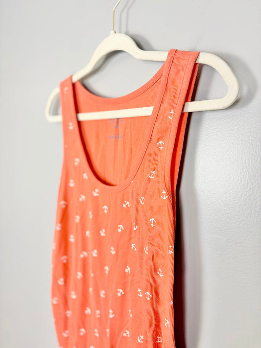 L - Old Navy Creamsicle Anchors Fitted Tank