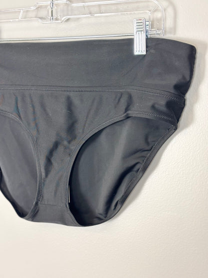 L - Thyme Basic Black Swim Bottoms