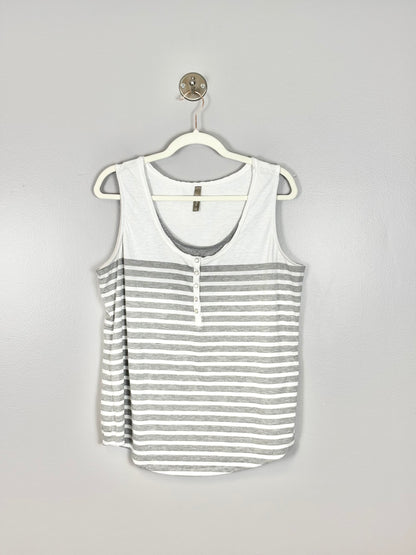 XXL - Thyme Grey Stripe Nursing Tank
