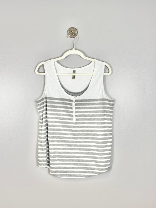 XXL - Thyme Grey Stripe Nursing Tank