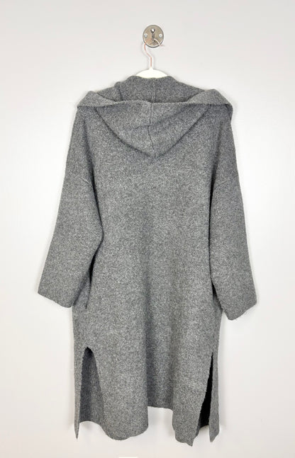 M - Carly Jean Tie-Front Hooded Duster