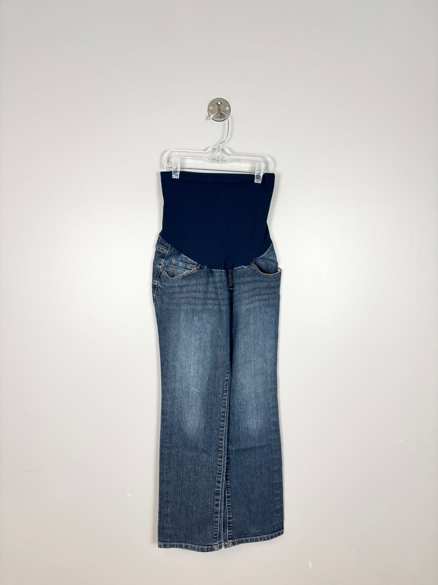 S - Indigo Blue Medium Wash Straight-Leg Jeans