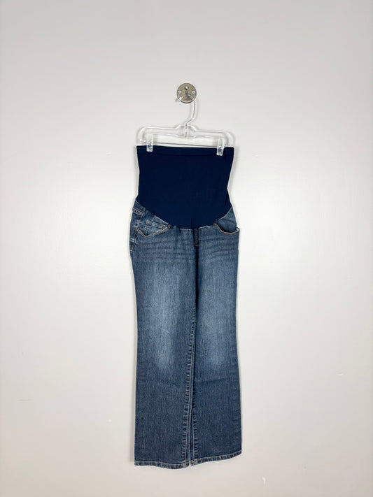 S - Indigo Blue Medium Wash Straight-Leg Jeans