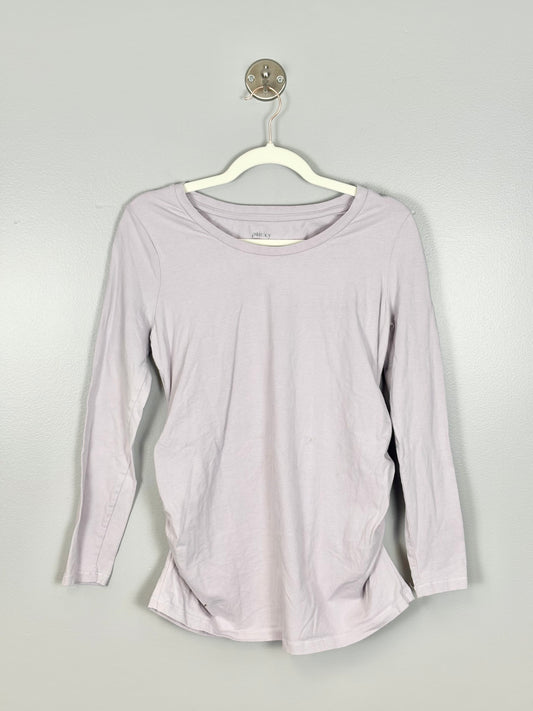 M - Paisley Sky Light Lavender Long Sleeve Shirt