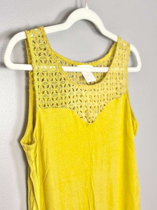 M - H & M Mama Yellow Crochet Sleeveless Top