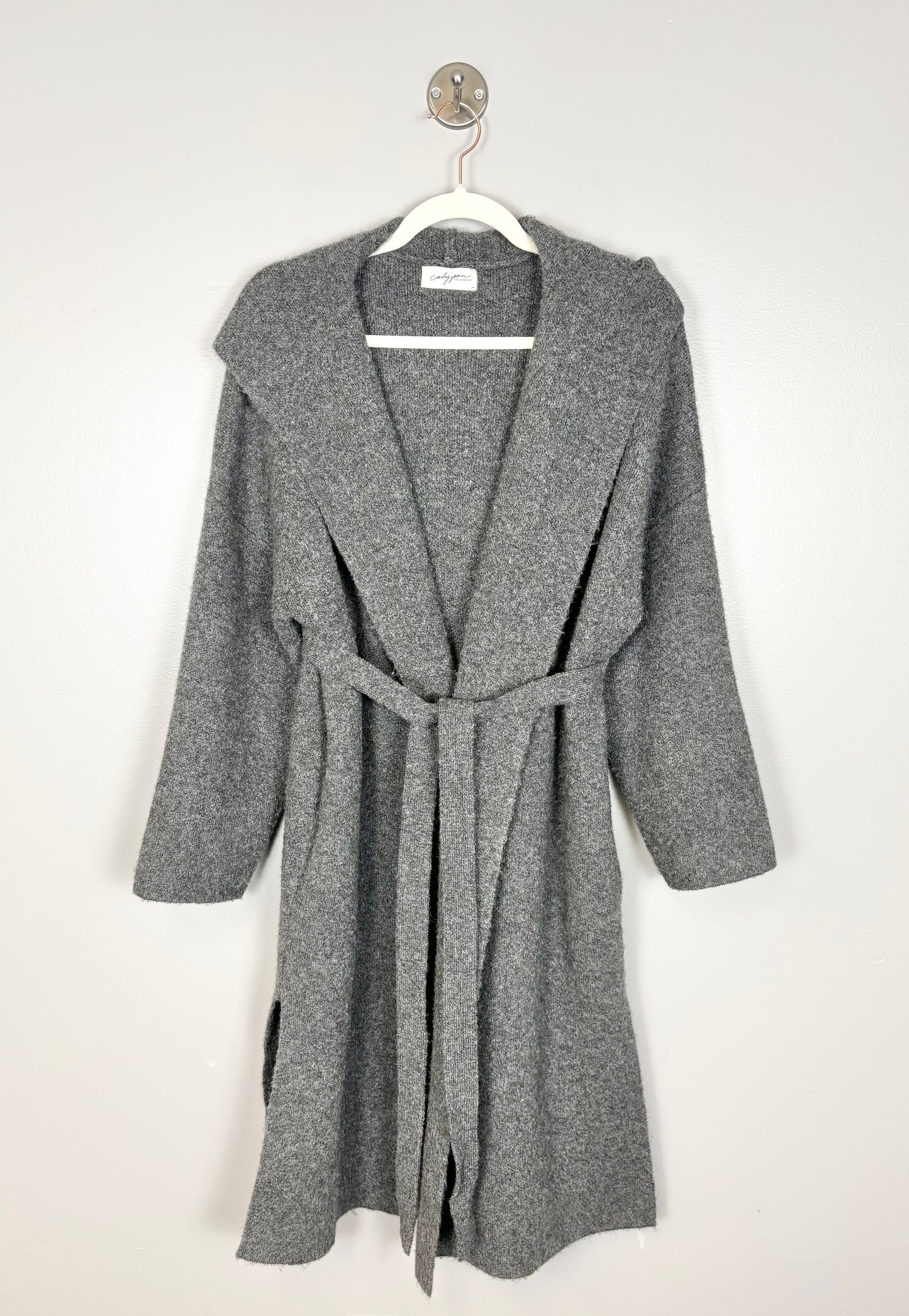 M - Carly Jean Tie-Front Hooded Duster