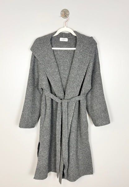 M - Carly Jean Tie-Front Hooded Duster