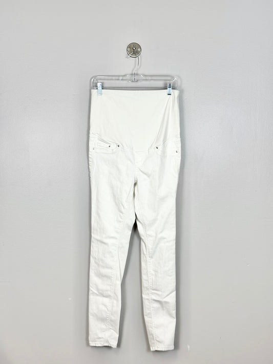 L/Size 12 - H & M Mama Cream Denim Pants