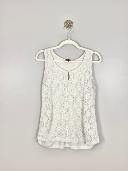 L - George White Crochet Tank