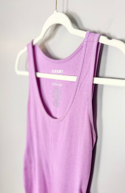 S - Old Navy Orchid Fitted Ribbed Tank