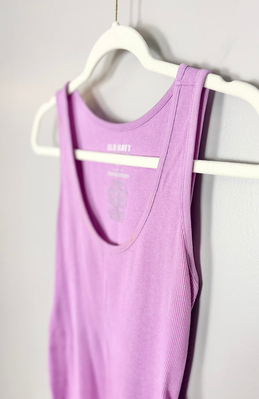 S - Old Navy Orchid Fitted Ribbed Tank