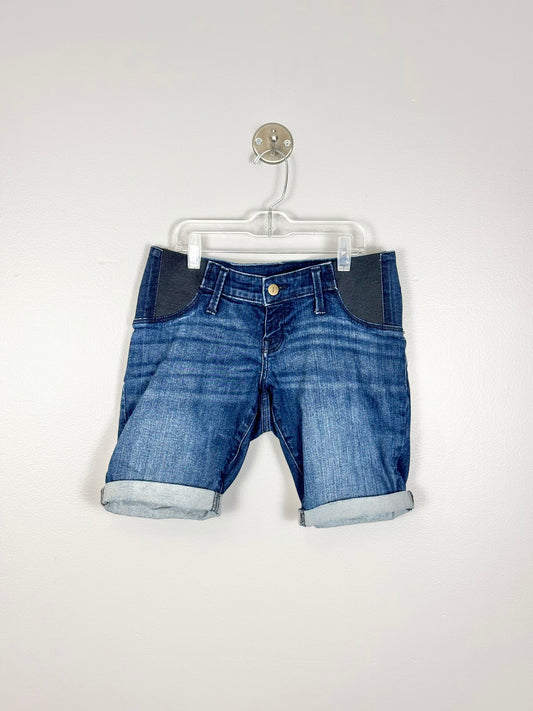XS/Size 2 - Isabel Rolled Cuff Denim Bermuda Shorts