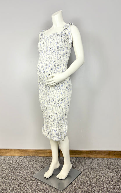 L - Hello Miz Floral Smocked Midi Dress
