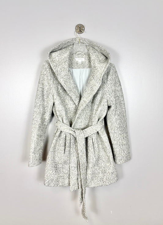 M - Motherhood Hooded Grey Wool-Blend Jacket