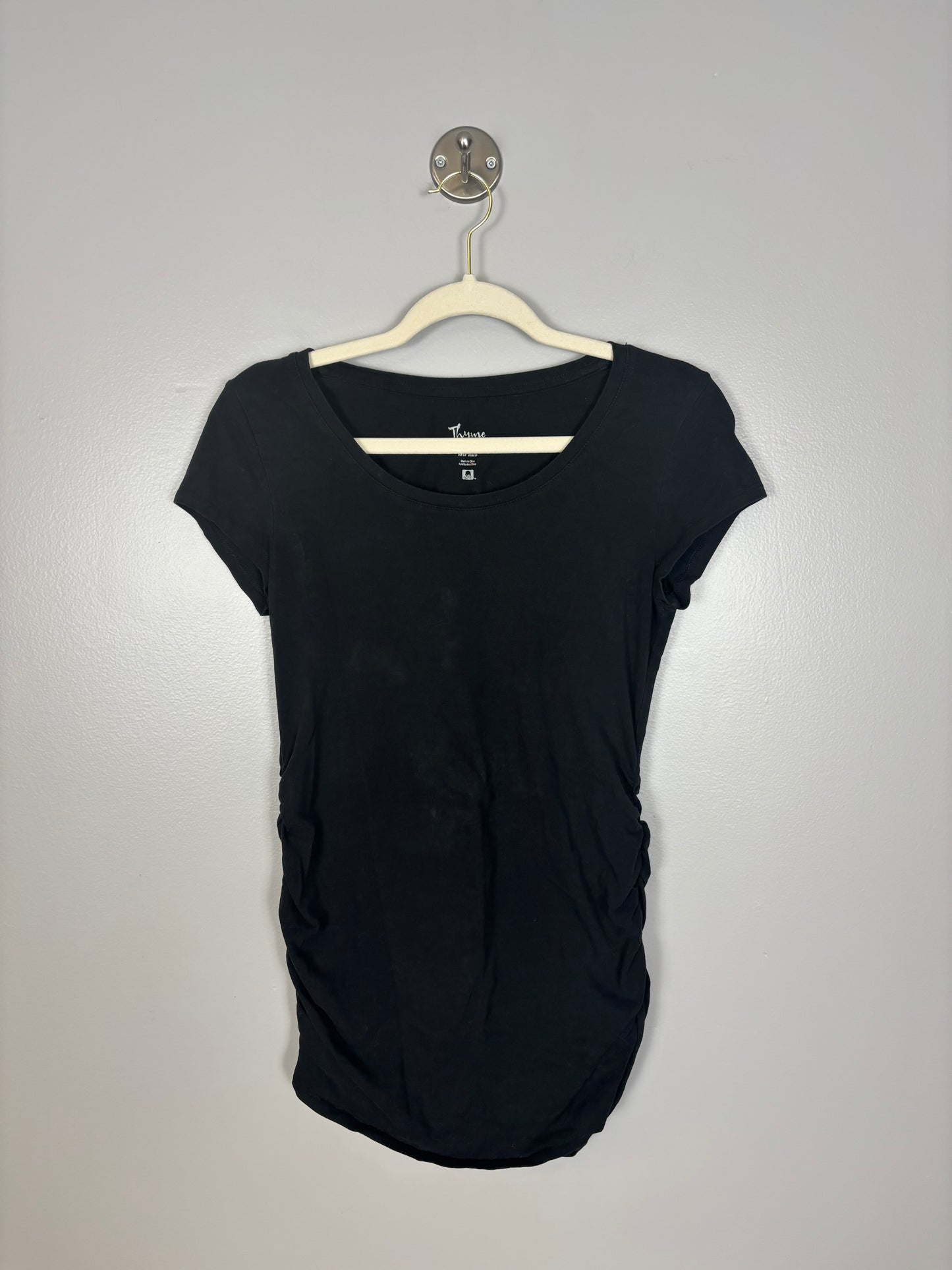 S - Thyme Basic Black Fitted Tee