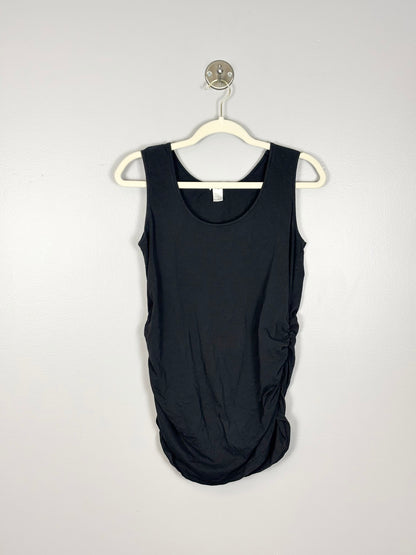 L - Times Two Black Maternity Tank