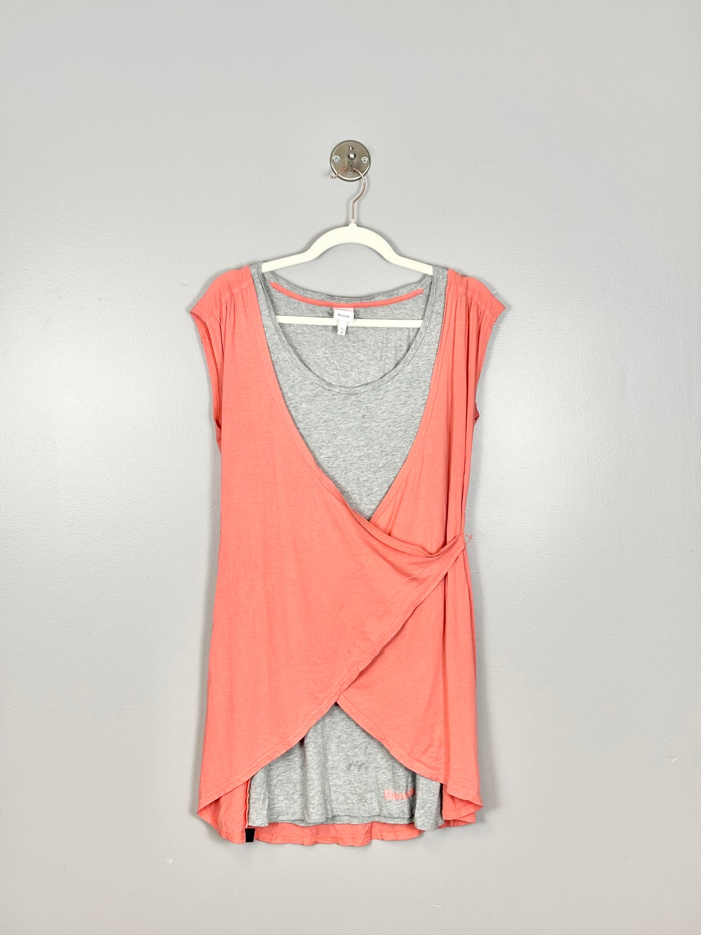 M - Bench Pink & Grey Double Layer Tee