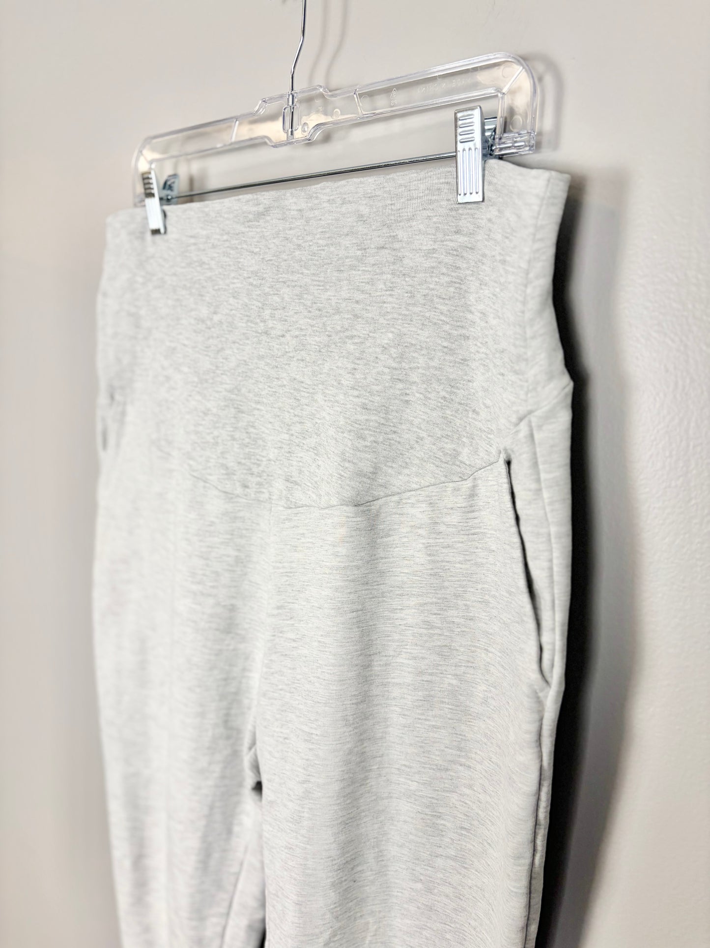 L - H & M Mama Light Grey Cuffed Sweatpants