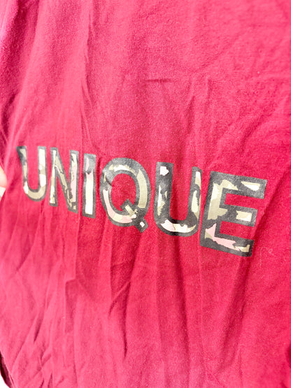 XS - Thyme Red “Unique” Fitted Tee
