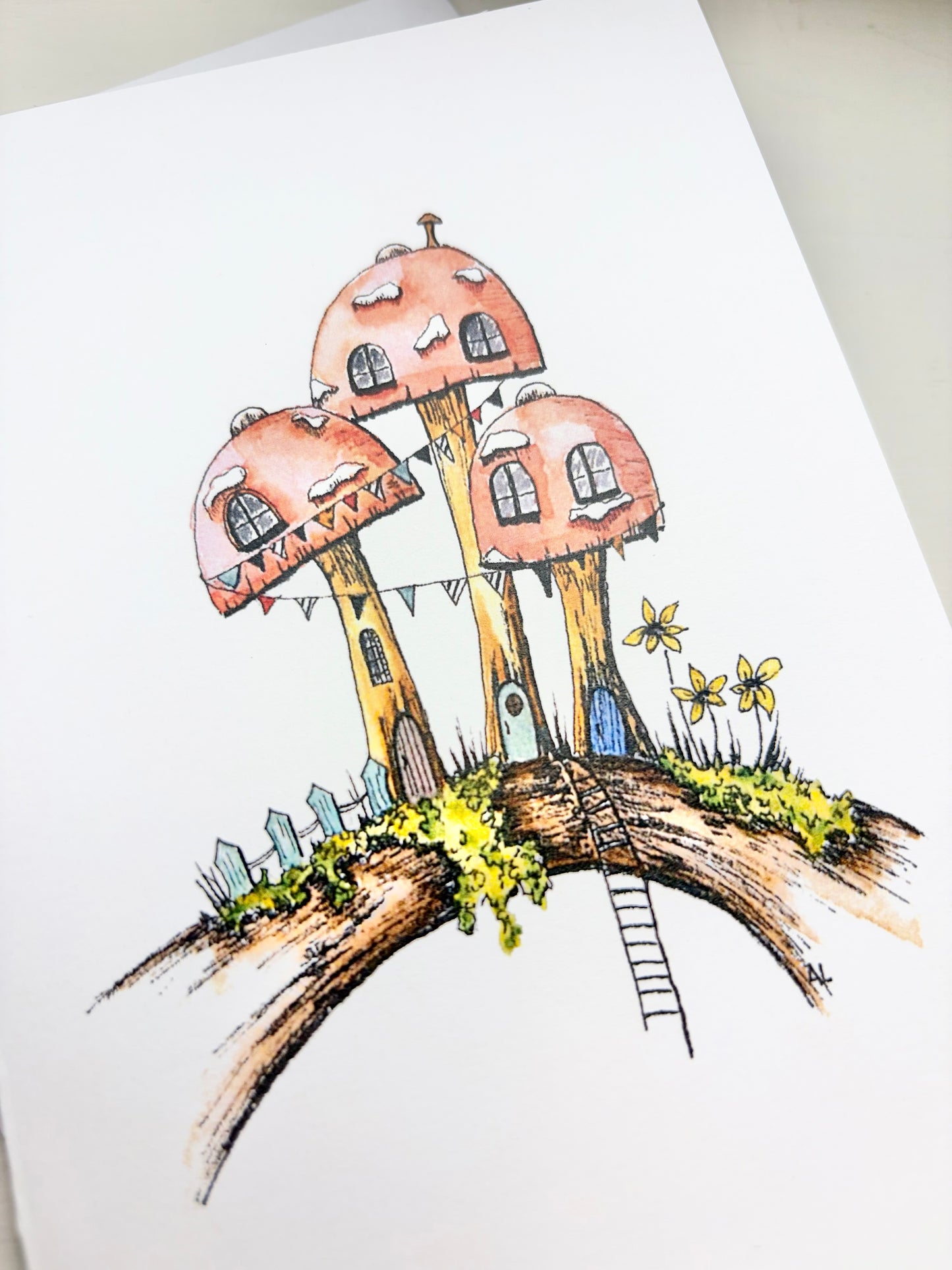 Mushroom Village Greeting Card
