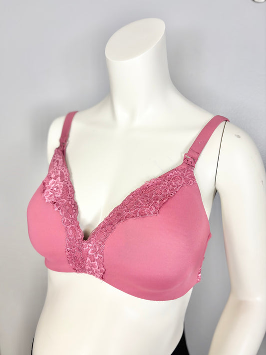 L/34DD - Thyme Dark Pink Lace Bra