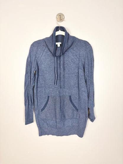 S - Thyme Navy Blue Kangaroo Sweater