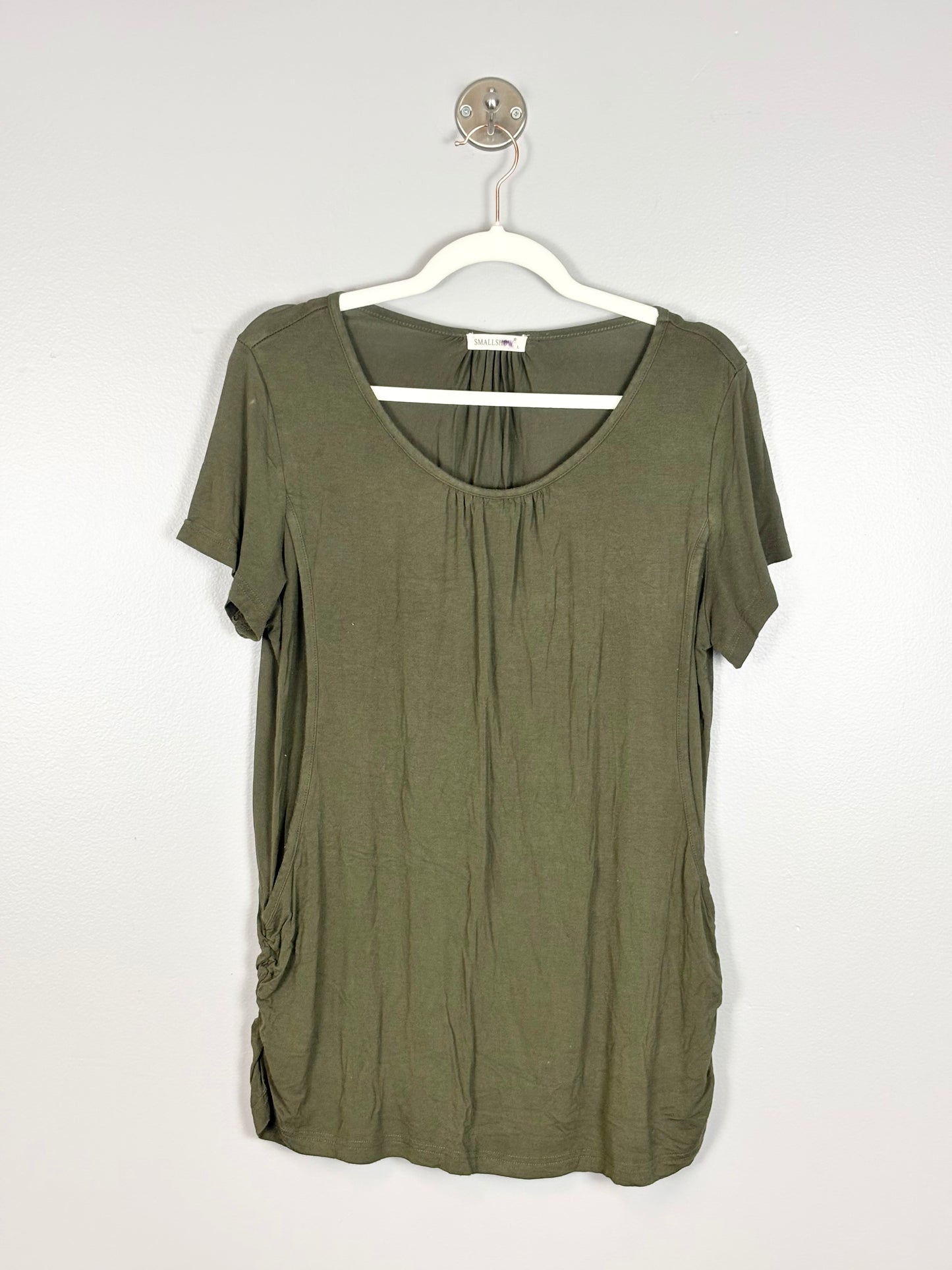 L - Smallshow Dark Green Nursing Shirt