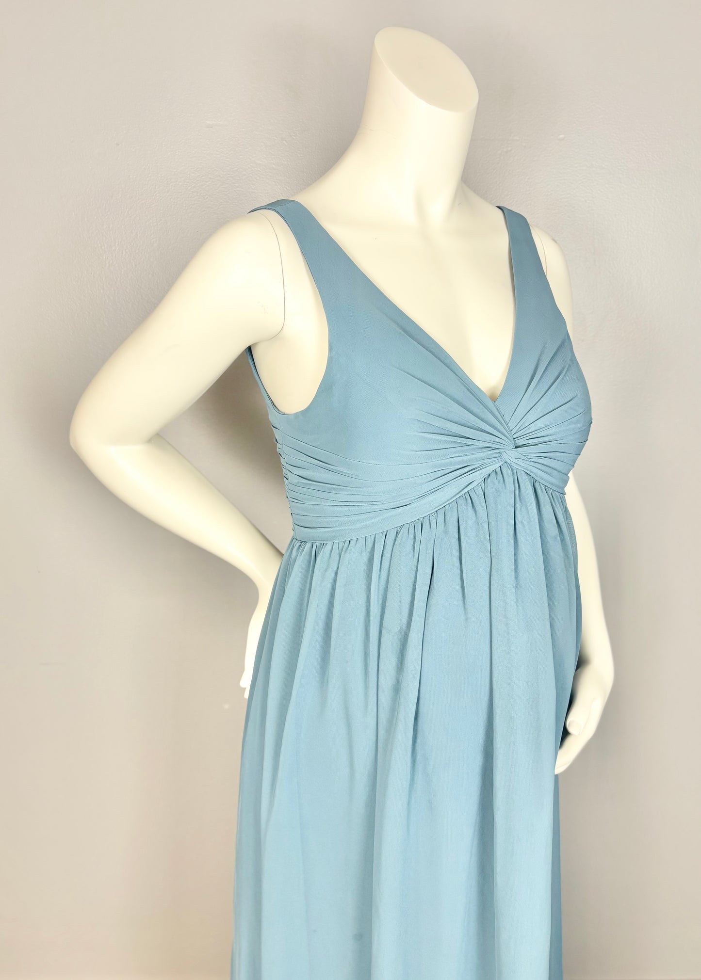 S - Azazie Light Blue Chiffon Gown