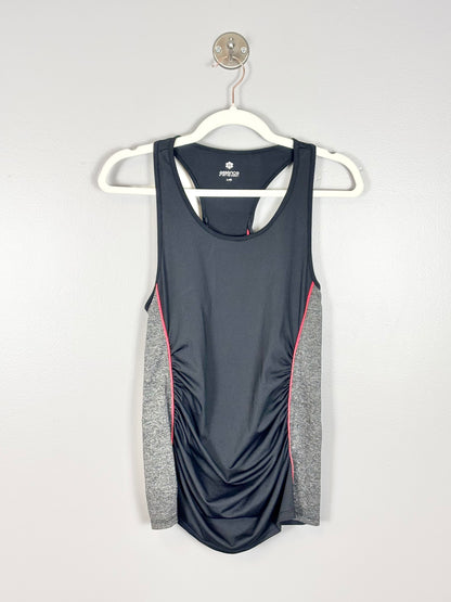 L - Essence Black Racer-Back Active Wear Tank