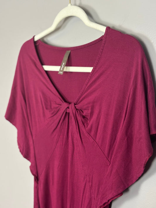 XS - Thyme Cranberry Twist-Front Shirt