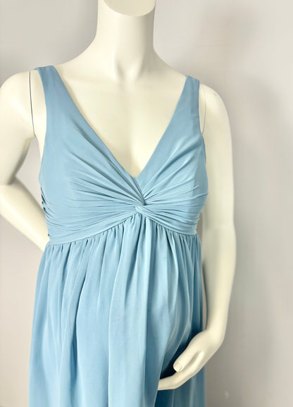 S - Azazie Light Blue Chiffon Gown