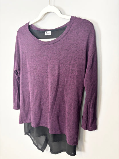 XS - Thyme Plum Double-Layer Nursing Sweater