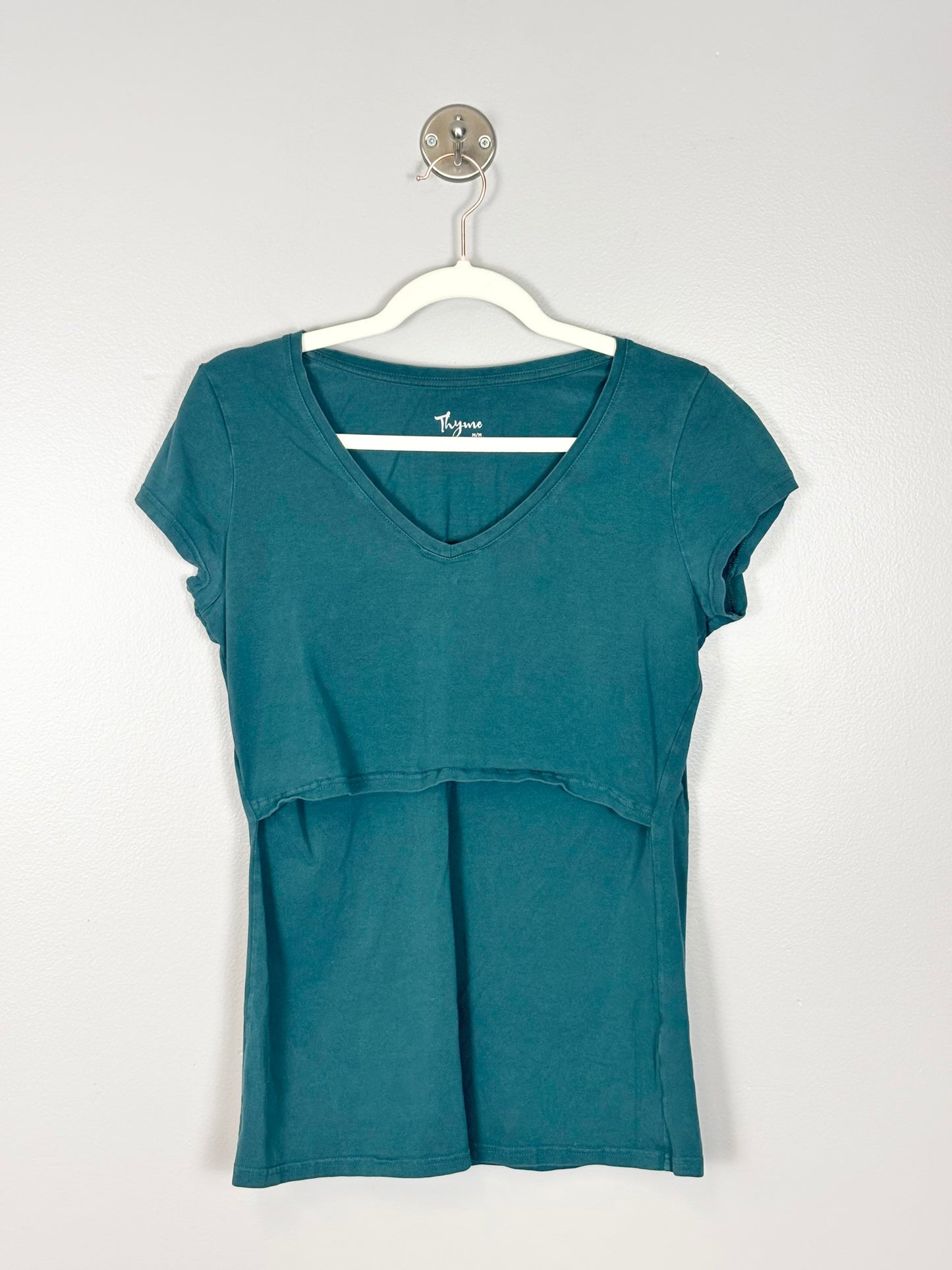 L - Thyme Emerald Green Nursing Shirt