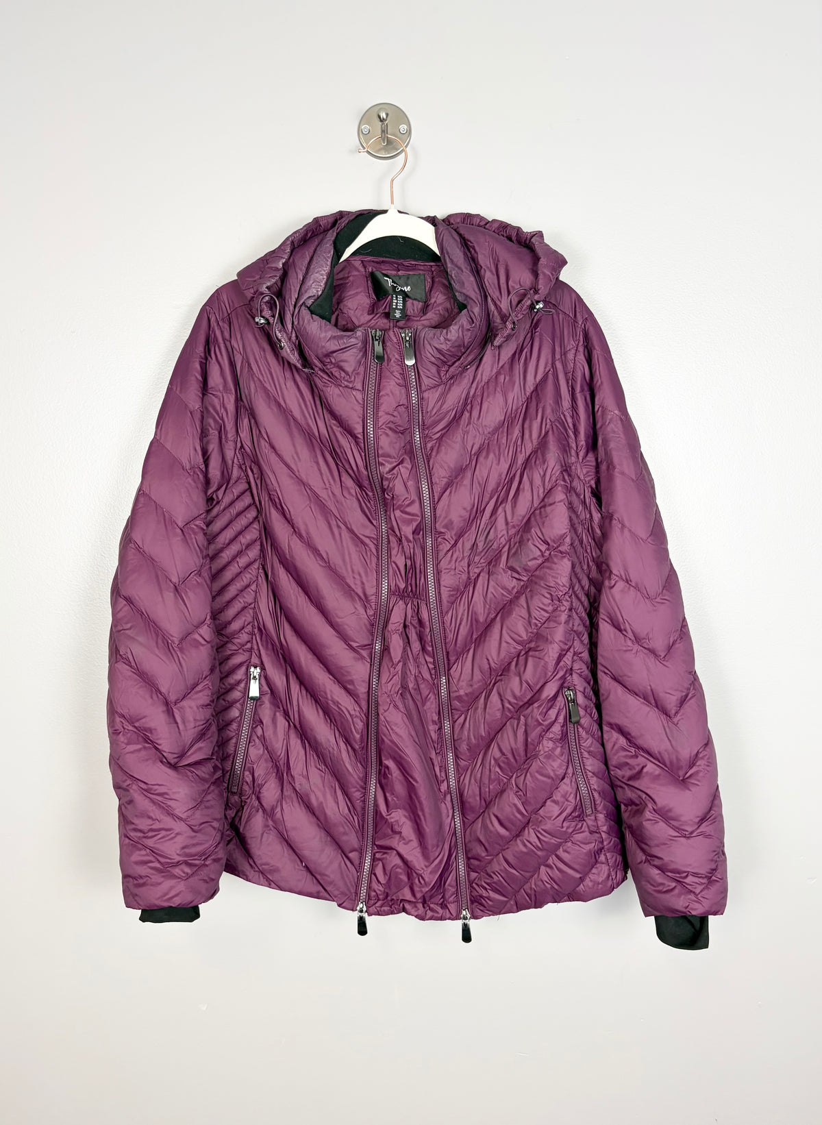 XL - Thyme Quilted Purple Puffer Jacket