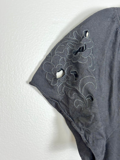 L - Old Navy Black Cutout Tee