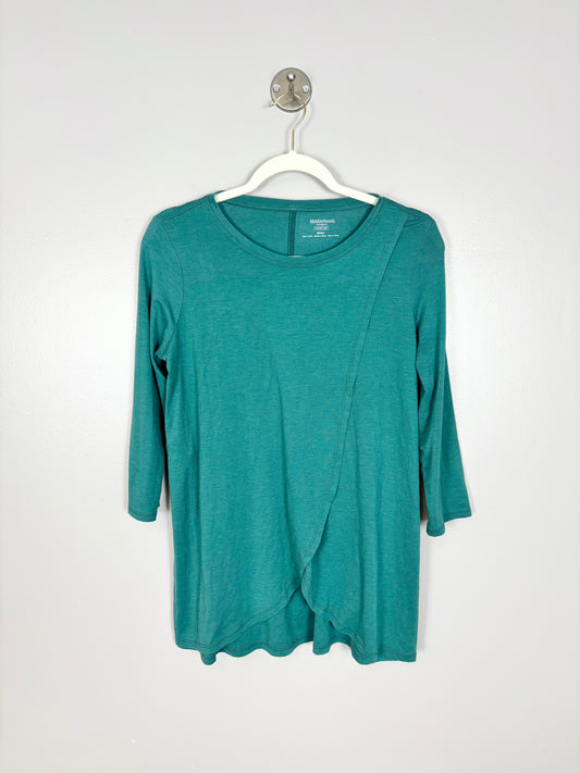 S - Motherhood Pine Green Nursing Shirt