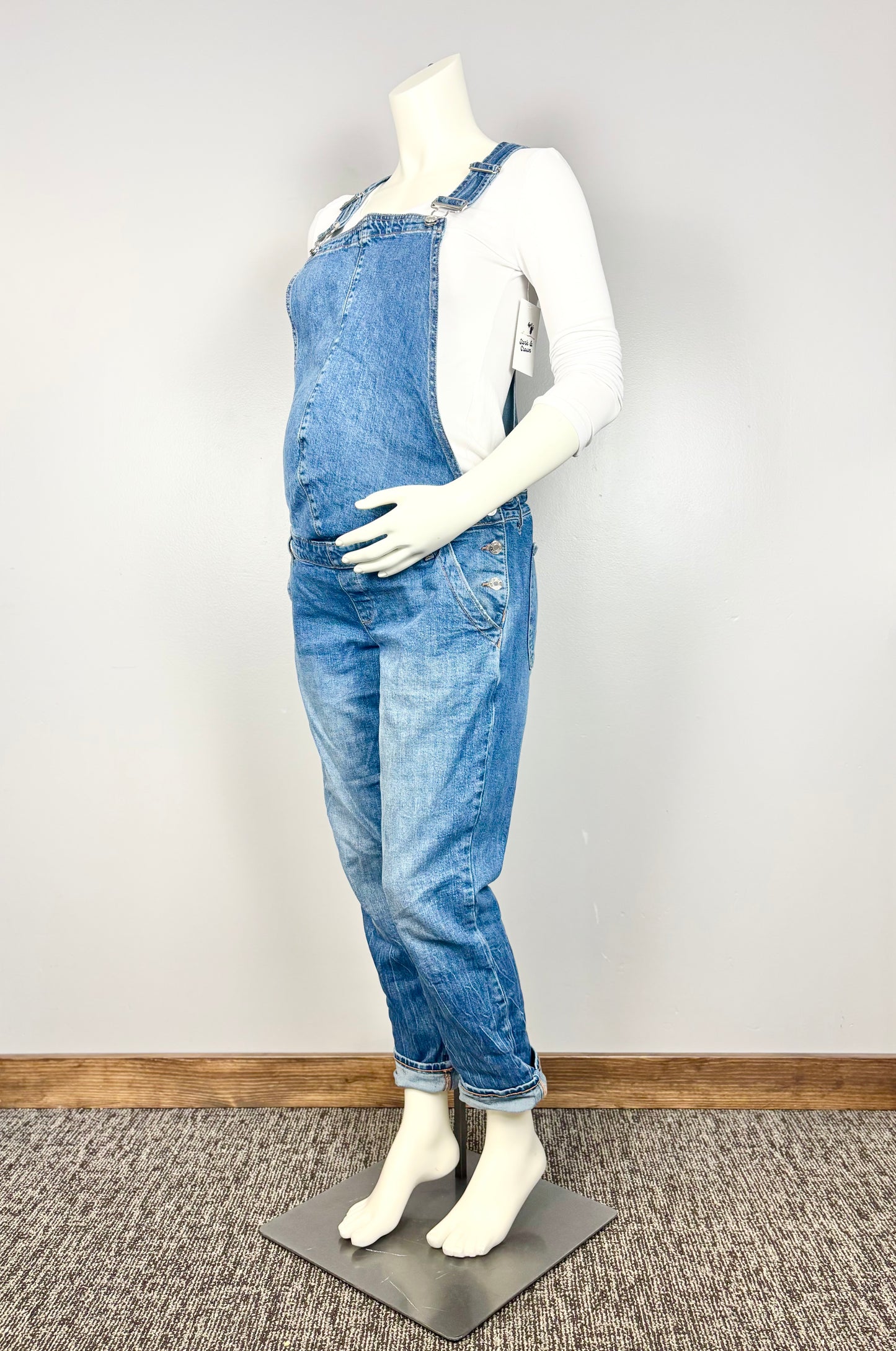 S - Gap Maternity Denim Overalls