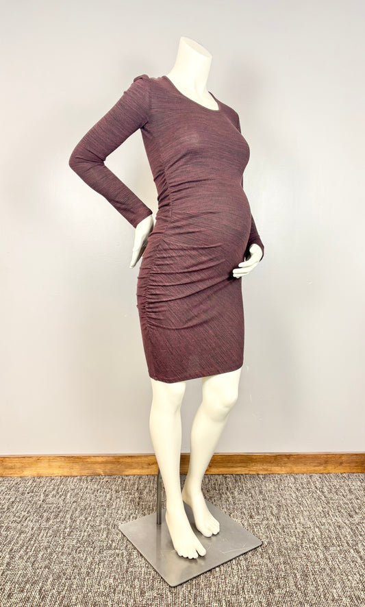 S - Le Chateau Deep Plum Bodycon Dress