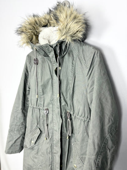 S - H & M Sage Green Winter Coat