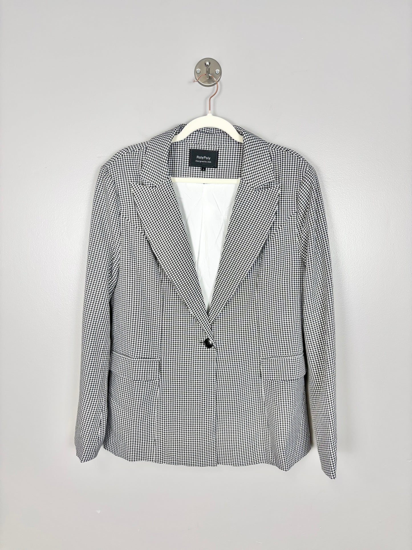 L - Roly Poly Black & White Blazer