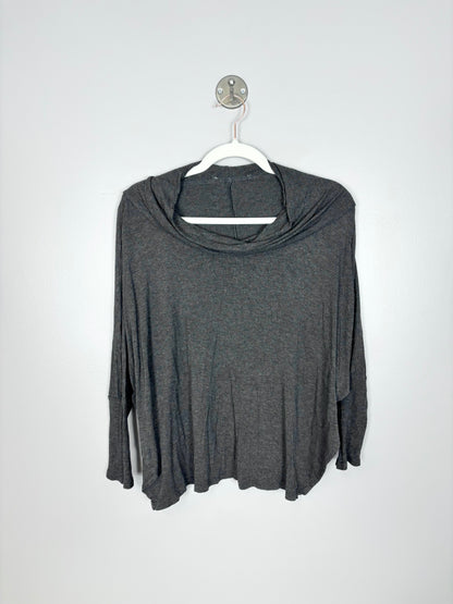 M - Thin Grey Cowl Sweater