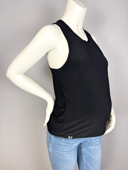 XS - Booblicious Super Stretch Athletic Nursing Tank (Black)