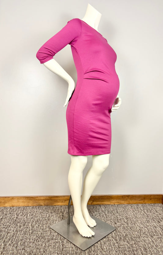 S – Pink Blush Fuchsia Bodycon Dress