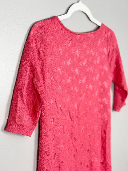 S - Pink Blush Pink Lace Bodycon Dress