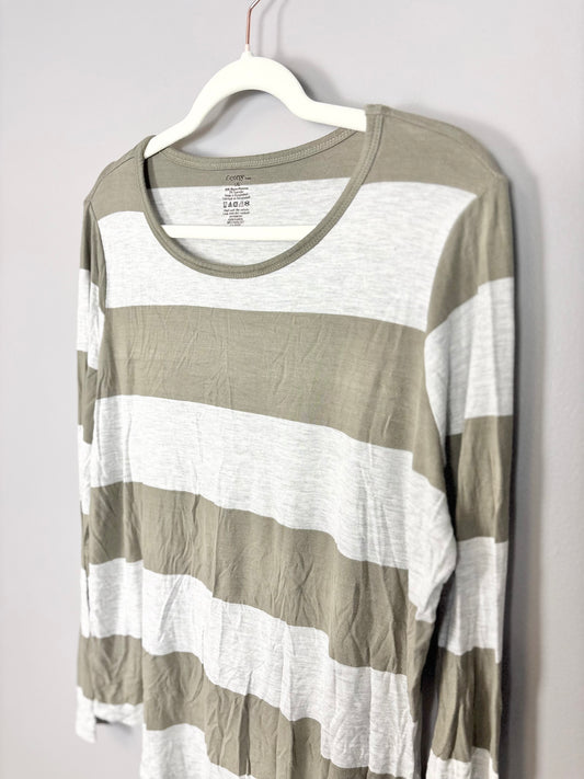 L - George Chunky Stripe Long Sleeve Shirt