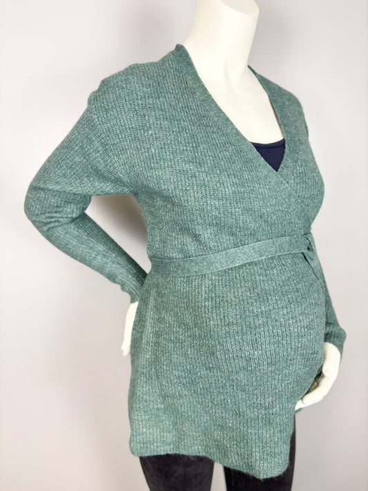 S - Thyme Wintergreen Wrap Sweater (NWT)