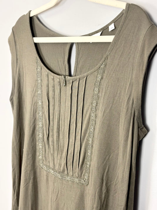 M - Thyme Zip-Front Olive Green Nursing Blouse