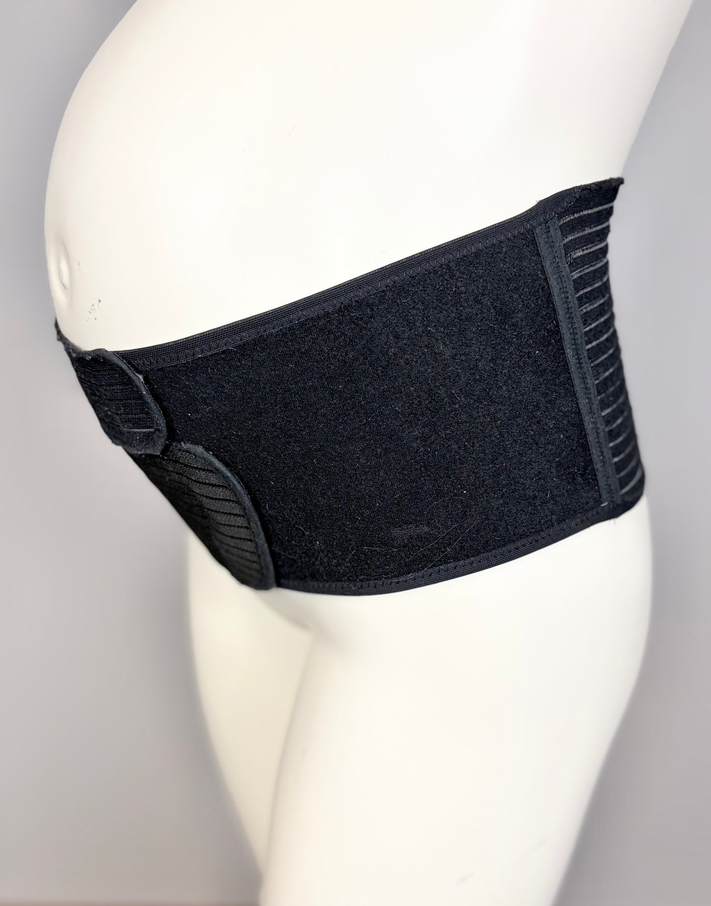 S - Black Double Strap Belly Support Band