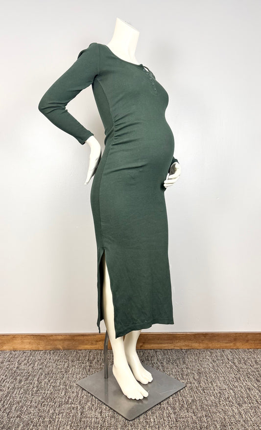 S - Old Navy Ribbed Pine Green Bodycon Dress